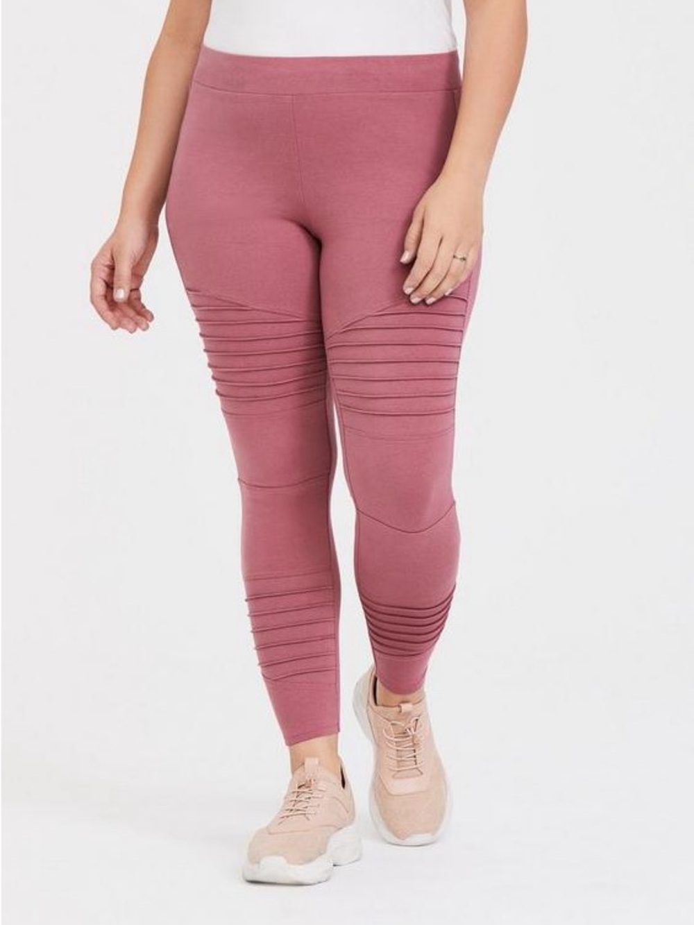 Torrid Classic Moto Full Length Leggings Mauve Pink 1x
